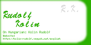 rudolf kolin business card
